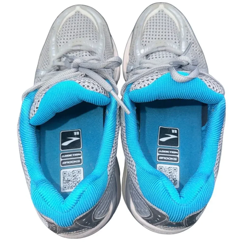 Brooks Addiction Walker Running Shoes Gray Blue Wide D Women’s Size 10
